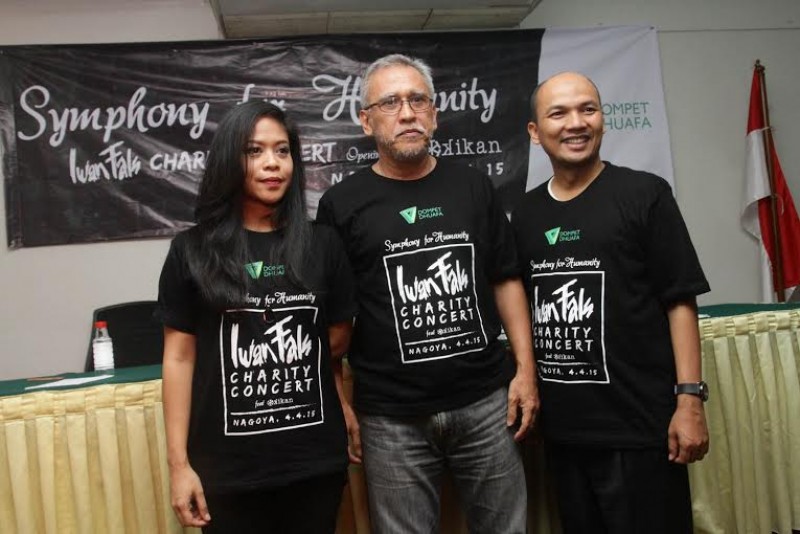 Iwan Fals, saat menggelar jumpa pers di Hotel Sofyan, Tebet, Jakarta Selatan