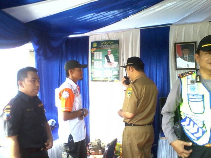 Ir Ahmad Husein di Posko Sangkalputung (Foto :Wanto)