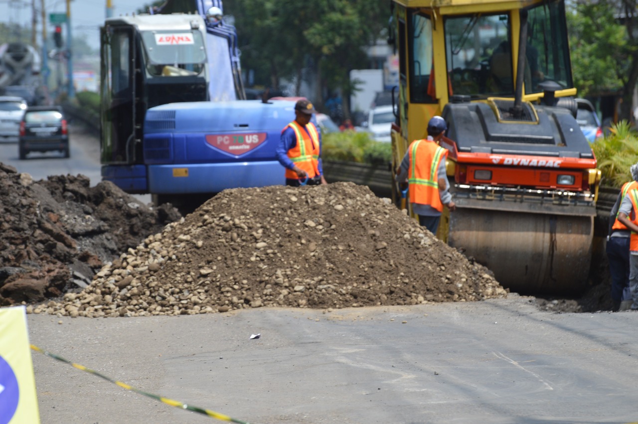 Jalan Gerilya Purwokerto Mulai Dibenahi Ruas Sepanjang 4,8 Km Nantinya Dicor Beton Setebal 28 Cm