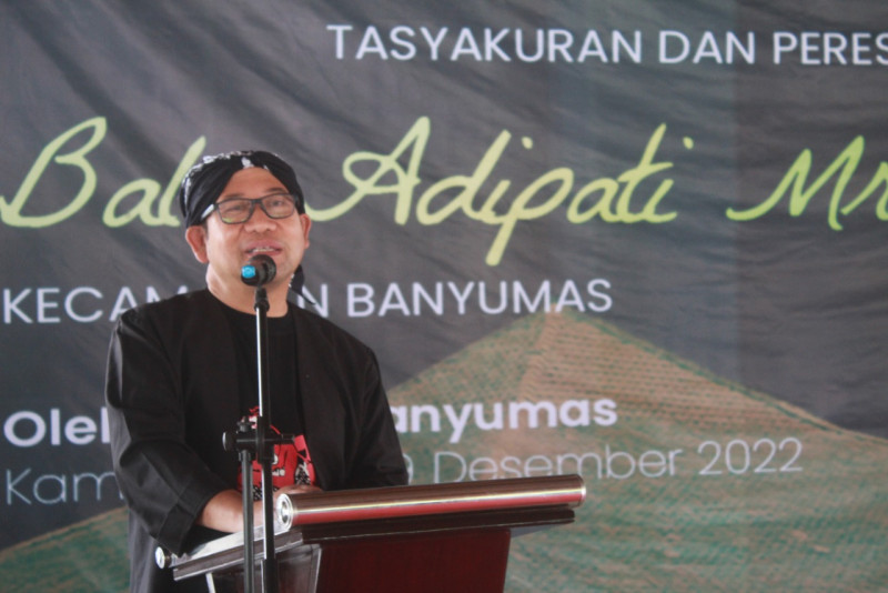 Bupati Banyumas Saat Meresmikan Pendopo Banyumas Menjadi Bale Adipati Mrapat