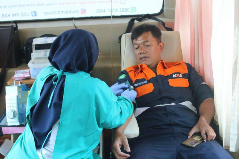 HUT ke-79 KAI, Daop 5 Purwokerto Gelar Donor Darah