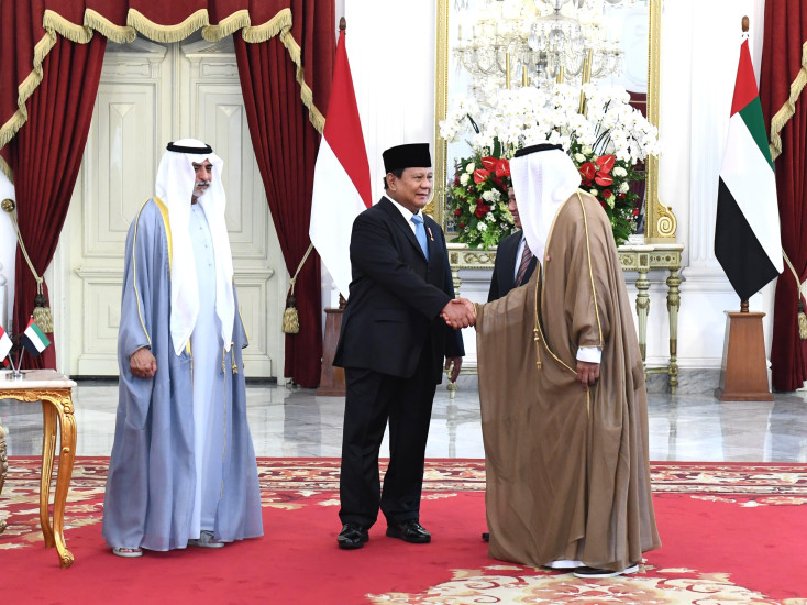 Presiden Prabowo Subianto Terima Kunjungan Utusan Khusus Persatuan Emirat Arab dan Mesir di Istana Merdeka