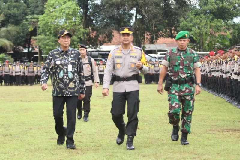 Ribuan Personil Gabungan Siap Amanakan Pemungutan Suara Pilkada Banyumas