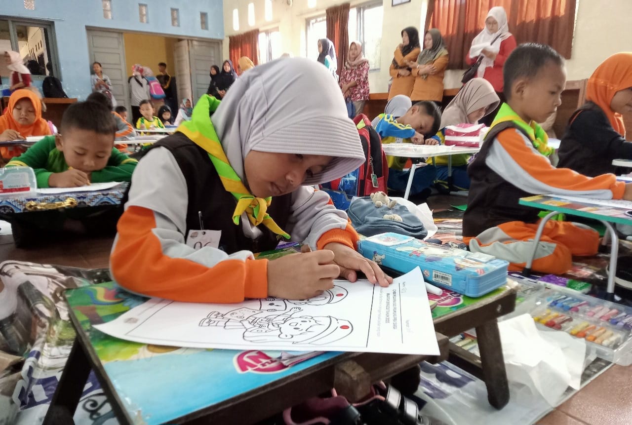 Kwartir Ranting Somagede Gelar Lomba Mewarnai Pramuka Pra Siaga tahun 2025