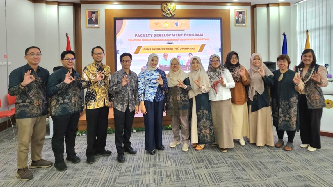 Tingkatkan Kompetensi Dosen Kewirausahaan, Unsoed dan Wadhwani Foundation Gelar Faculty Development Program