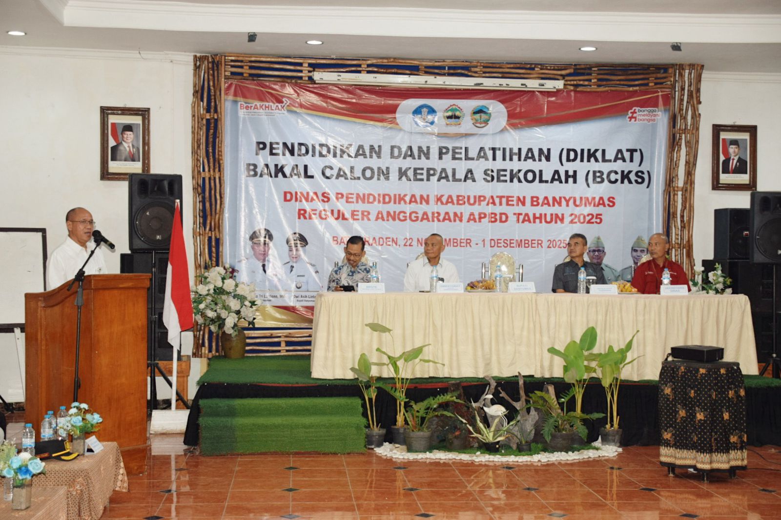 Bupati Banyumas Sadewo Buka Diklat Bakal Calon Kepala Sekolah