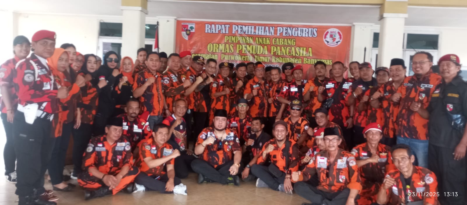 Agung Prabowo Terpilih Menjadi Ketua PAC Pemuda Pancasila Purwokerto Timur Mass Bhakti 2025-2029