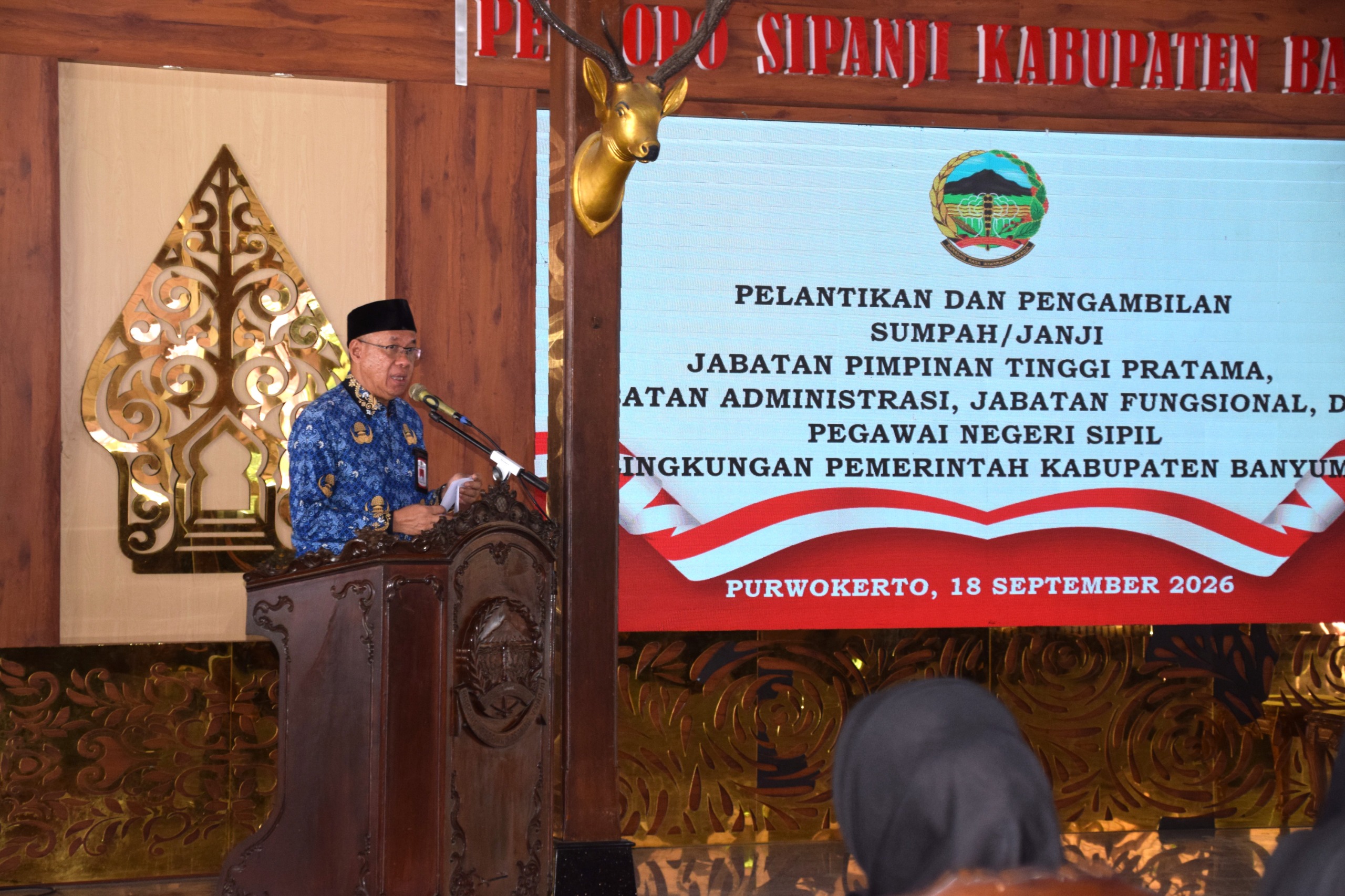 Bupati Banyumas Lantik 290 PNS, Empat Pejabat Duduki Jabatan Pimpinan Tinggi Pratama